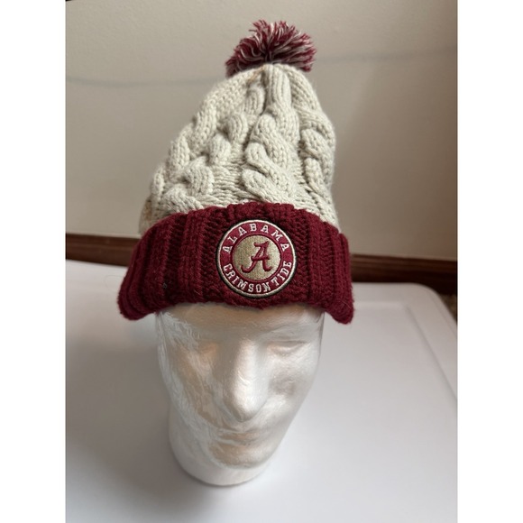 Top of the World Other - Alabama Crimson Tide NCAA " Barometer " Cuffed with Pom Knit Hat